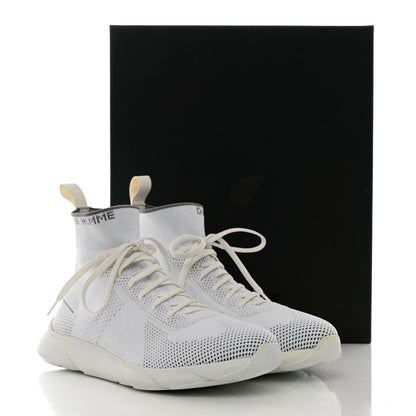 Christian Dior Technical Knit Mens B21 High Top Sneakers White Grey 13 of 13