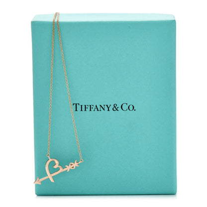 Tiffany 18K Rose Gold Paloma Picasso Heart and Arrow Pendant Necklace 6 of 6