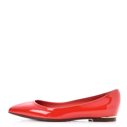 Louis Vuitton Patent Calfskin Eyeline Ballerina Flats 34 Rouge 1 of 8