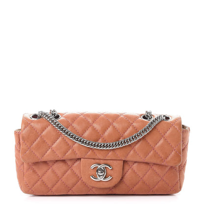 Chanel Lambskin Quilted East West Flap Pink 1 of 12