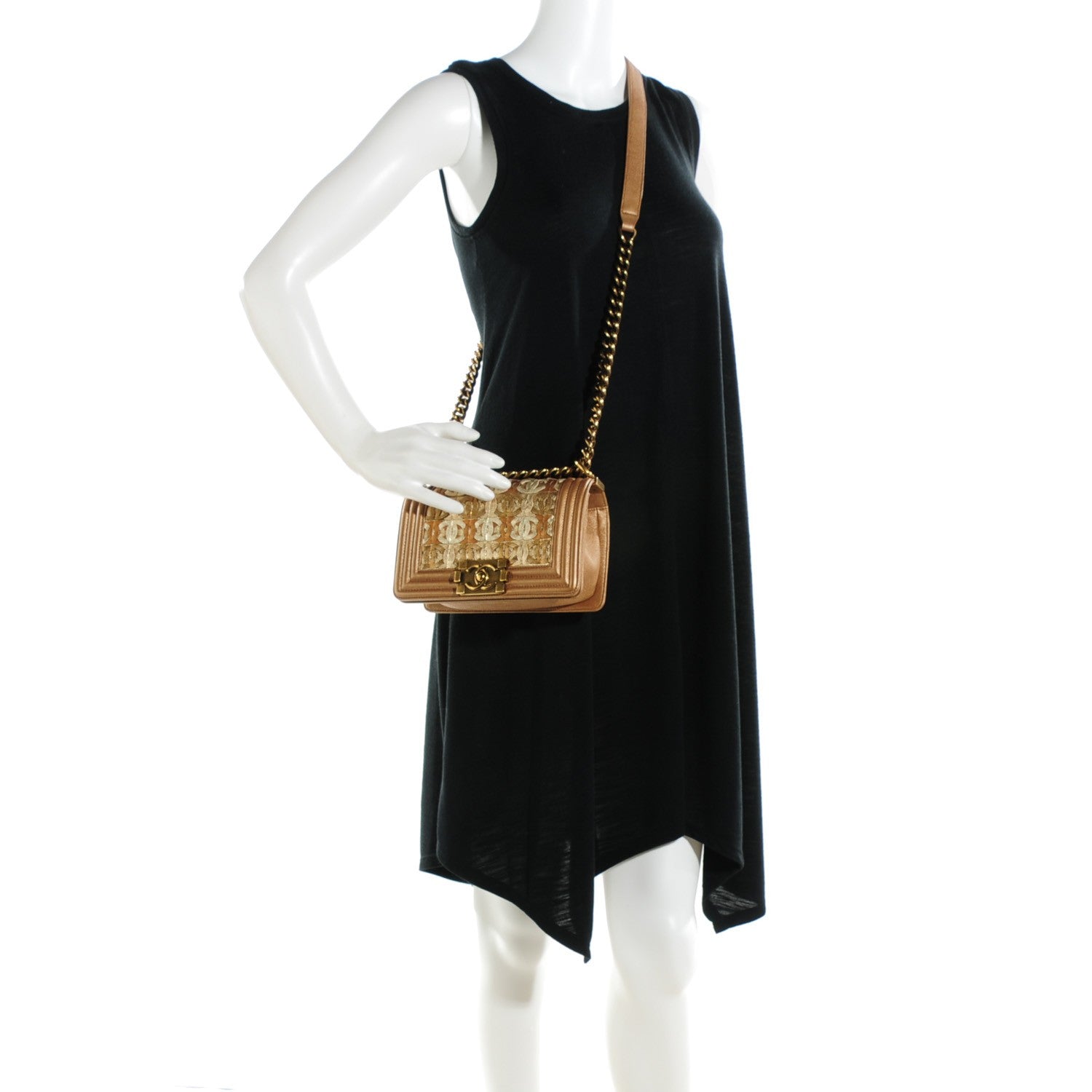 Chanel Metallic Lambskin Small Golden CC Boy Flap Gold 2 of 7