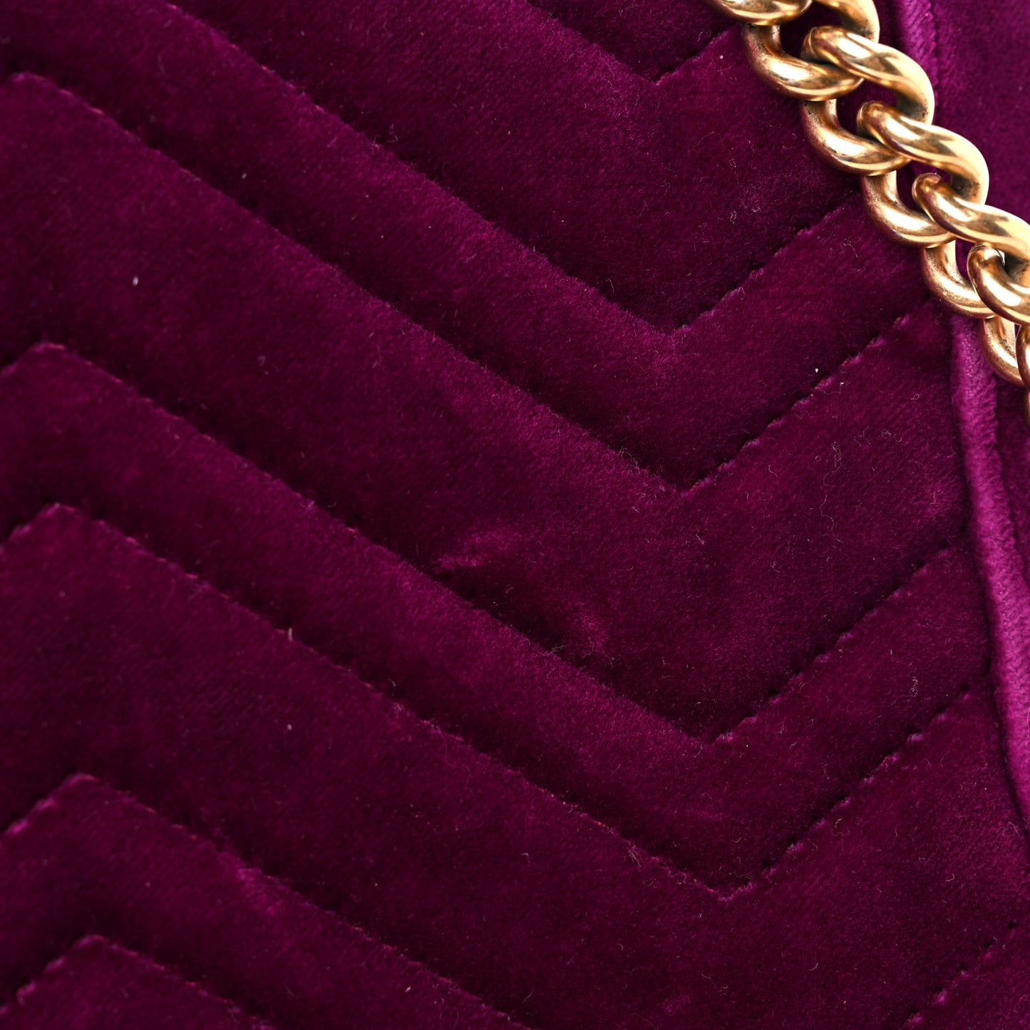Velvet Matelasse Medium GG Marmont Shoulder Bag Fuchsia Violet Cyclamen