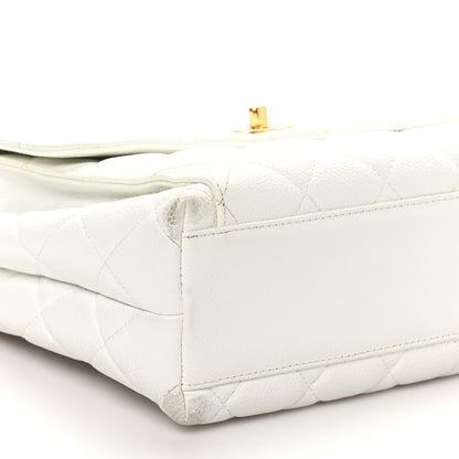 Chanel Caviar CC Shoulder Bag White 10 of 12