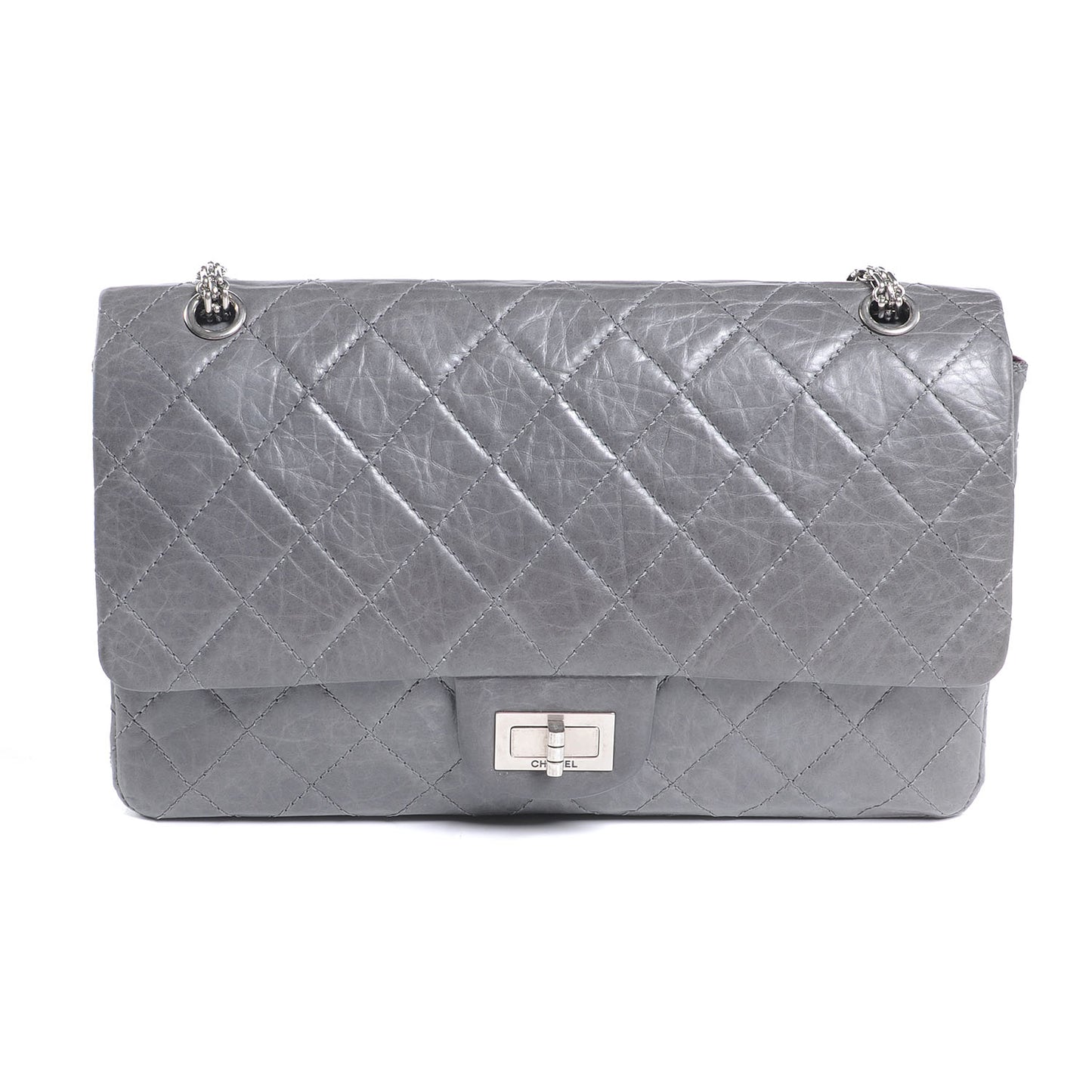 Aged Calfskin 50th Anniversary 2.55 Reissue 227 Flap Grey