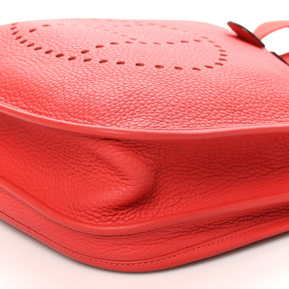Hermes Taurillon Clemence Evelyne III PM Rouge Pivoine 10 of 10
