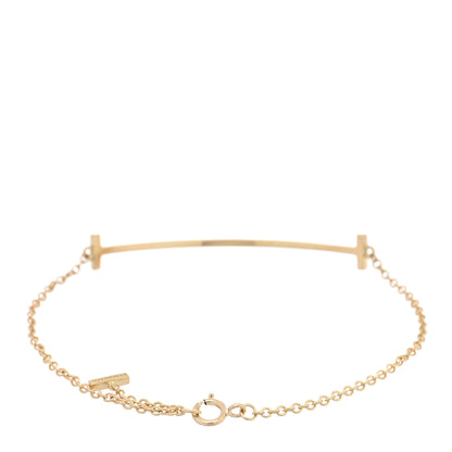Tiffany 18K Yellow Gold T Smile Bracelet 2 of 3