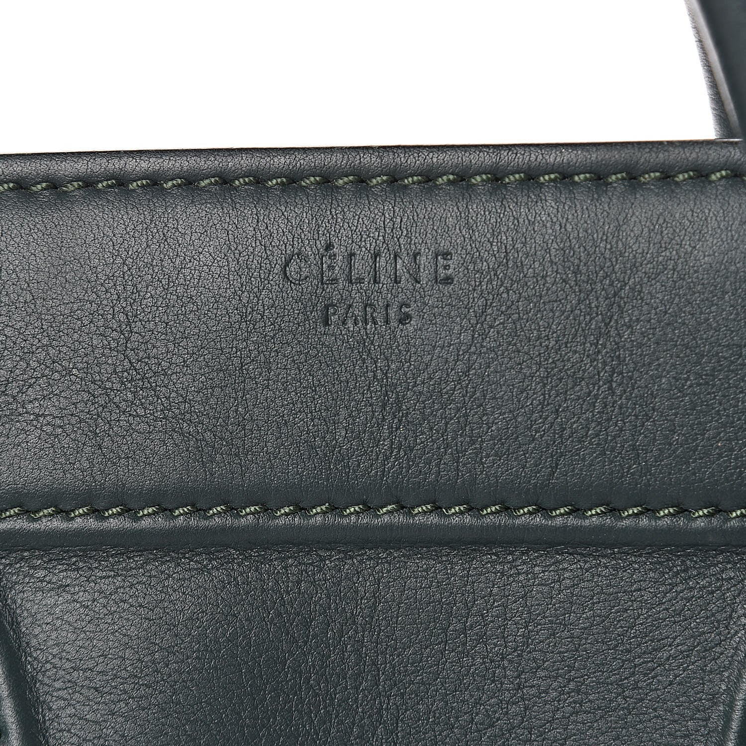 Celine Supple Calfskin Medium Phantom Luggage Bottle Green 6 of 12