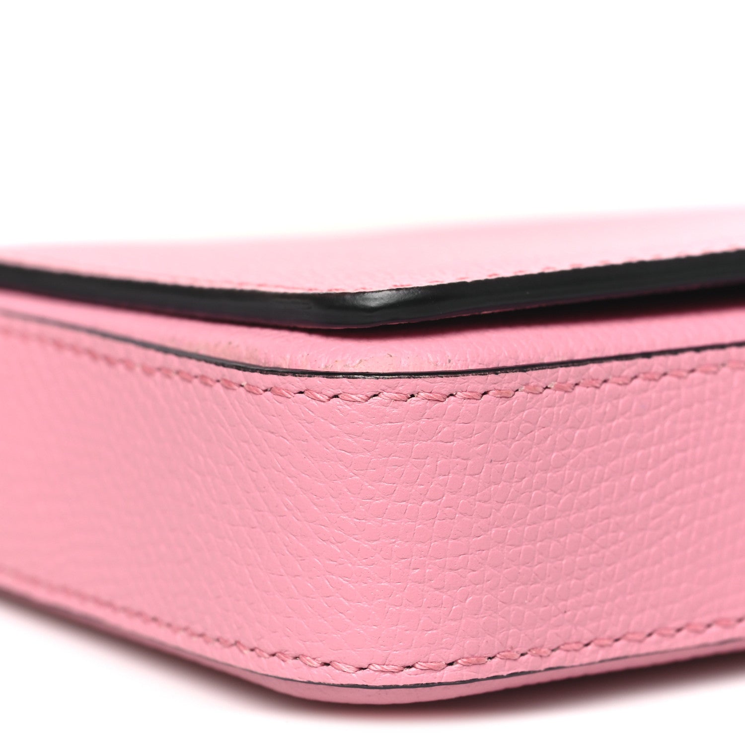 Valentino Garavani Grainy Calfskin Vlogo Pouch With Chain Candy Rose 8 of 10