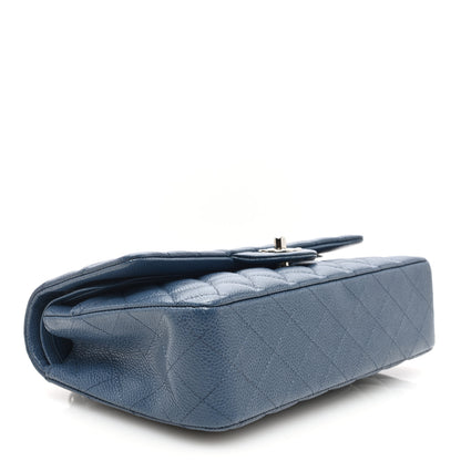 Chanel Caviar Quilted Medium Double Flap Dark Blue 4 of 10