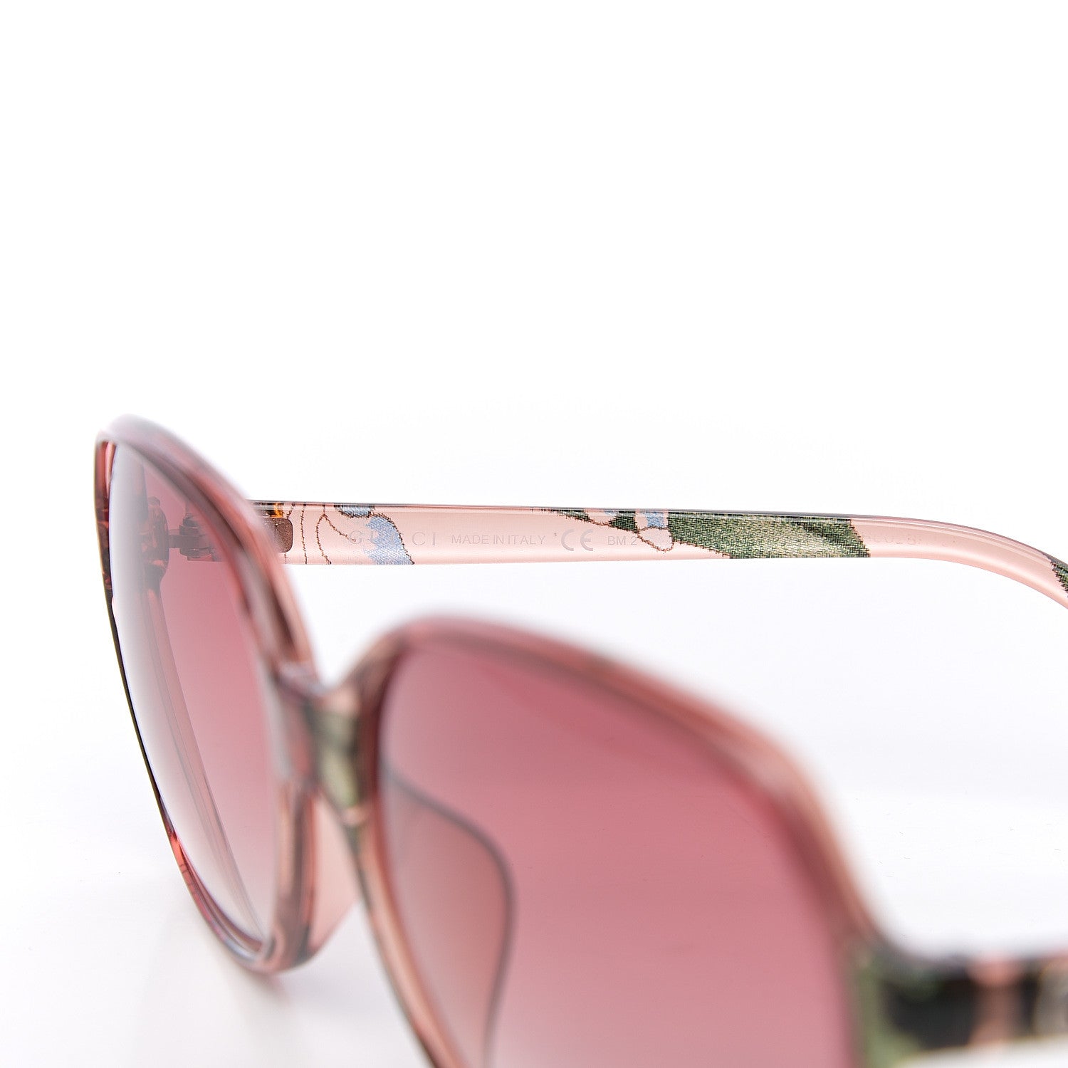 Gucci Round Floral Print Sunglasses GG3636 Pink 6 of 8