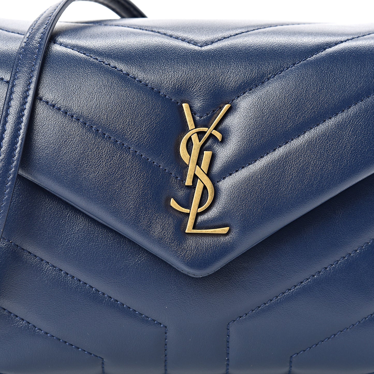 Calfskin Y Quilted Monogram Toy Loulou Crossbody Bag New Cobalt