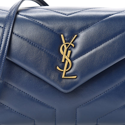 Saint Laurent Calfskin Y Quilted Monogram Toy Loulou Crossbody Bag New Cobalt 7 of 11