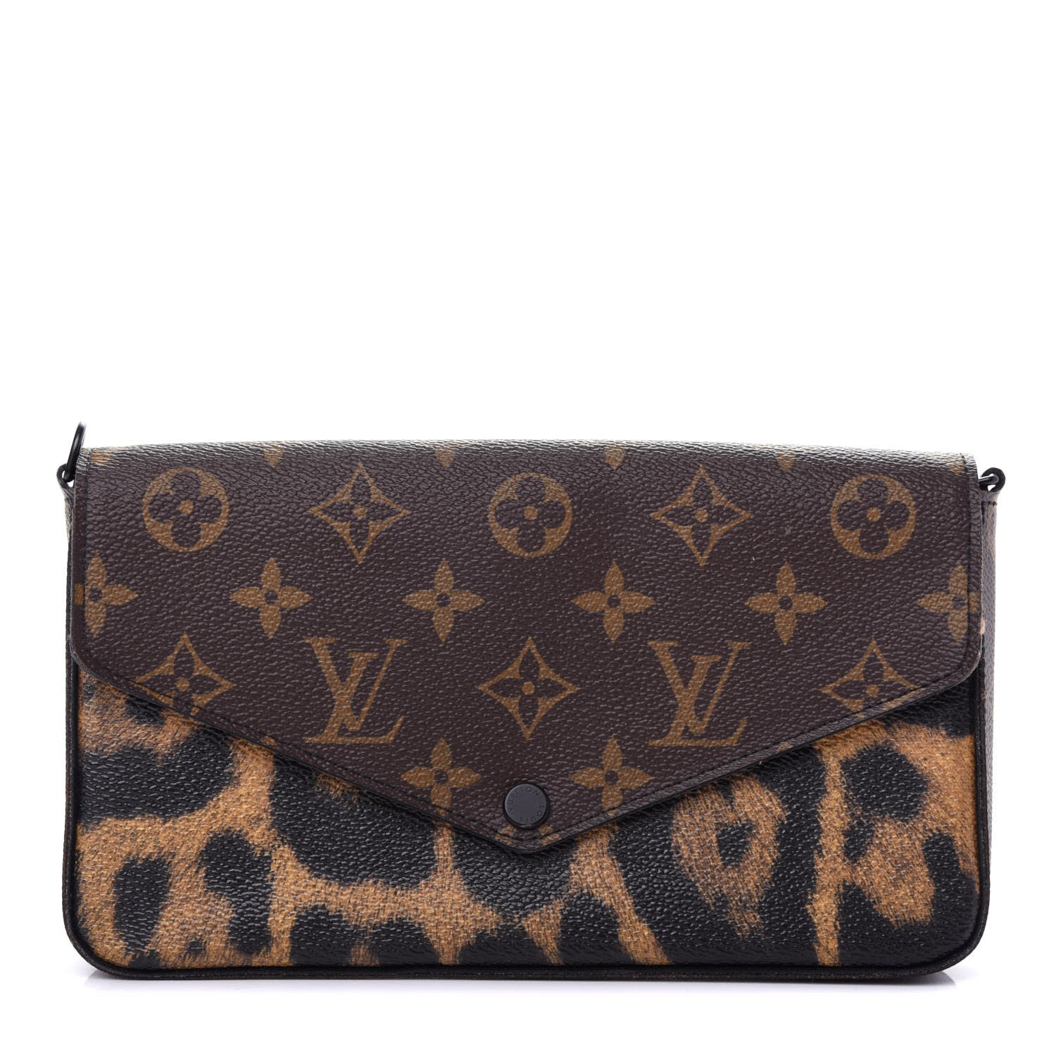 Louis Vuitton Monogram Animal Print Pochette Felicie Chain Wallet 1 of 8