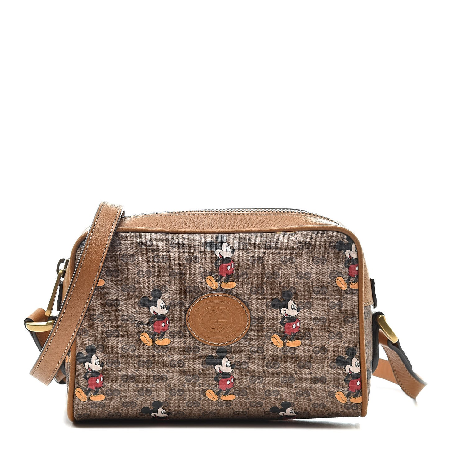 X DISNEY Mini Vintage GG Supreme Monogram Mickey Mouse Shoulder Bag Beige Vintage Sun Oil