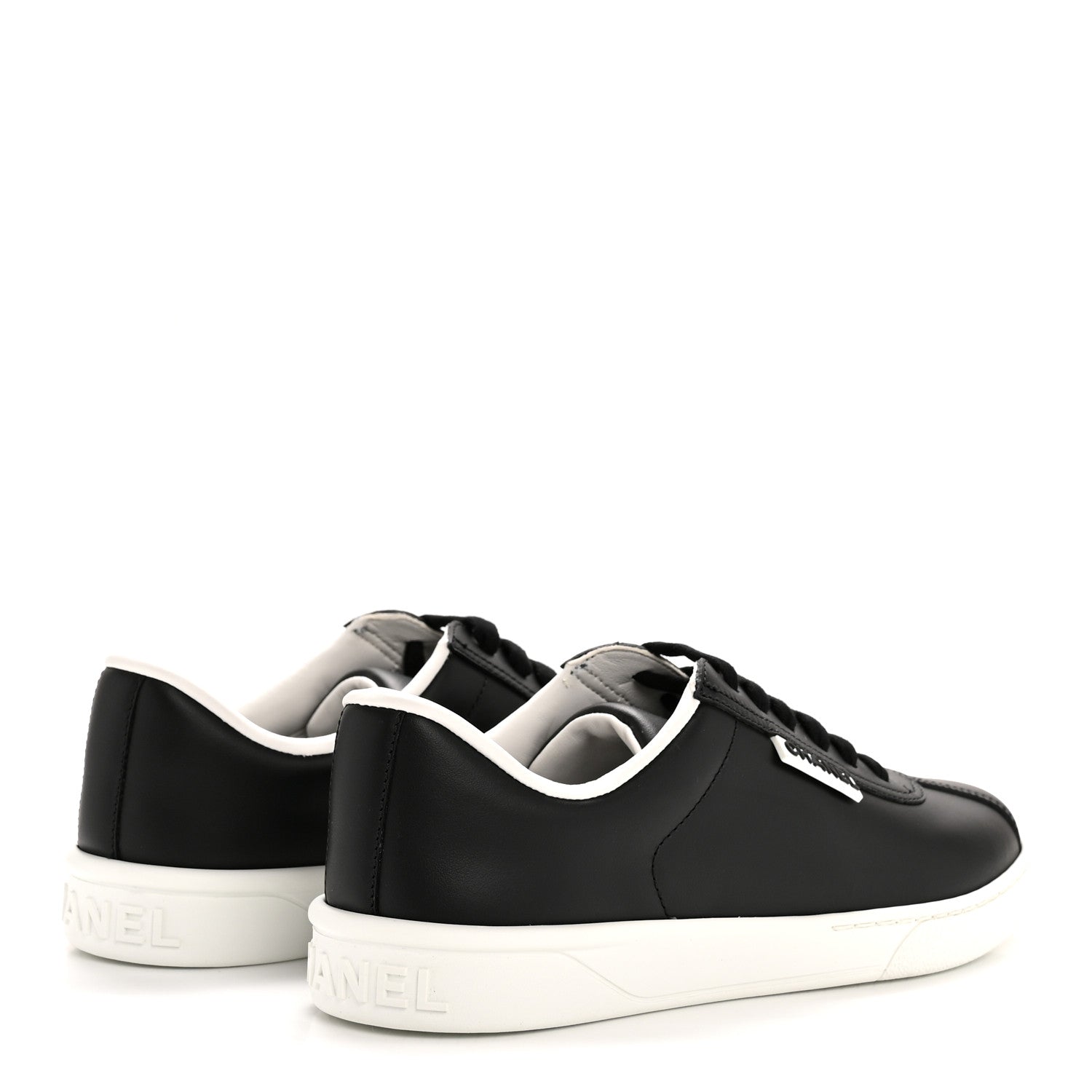Chanel Calfskin CC Womens Sneakers 36 Black 5 of 9