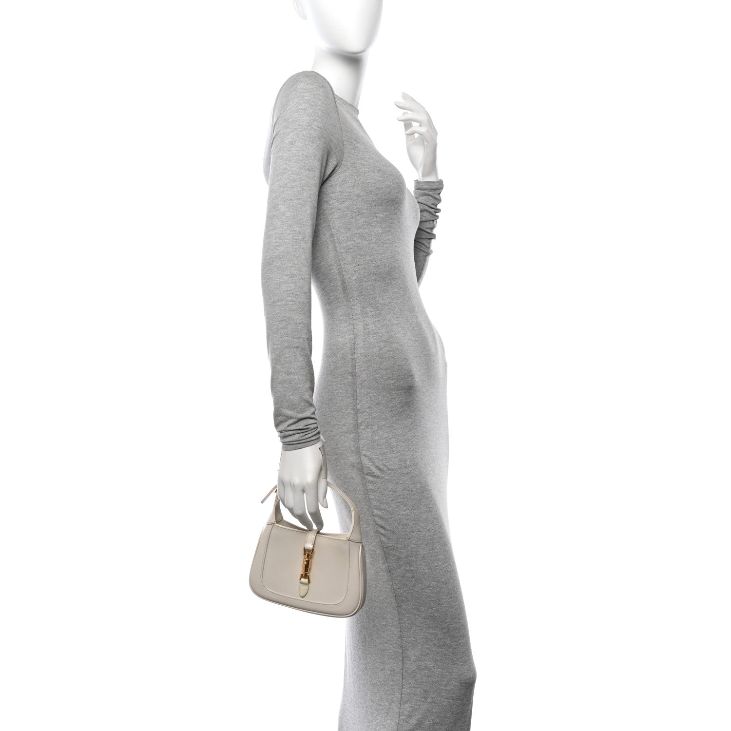 Gucci Boarded Dyana Lux Calfskin Mini Jackie 1961 Hobo Mystic White 2 of 13
