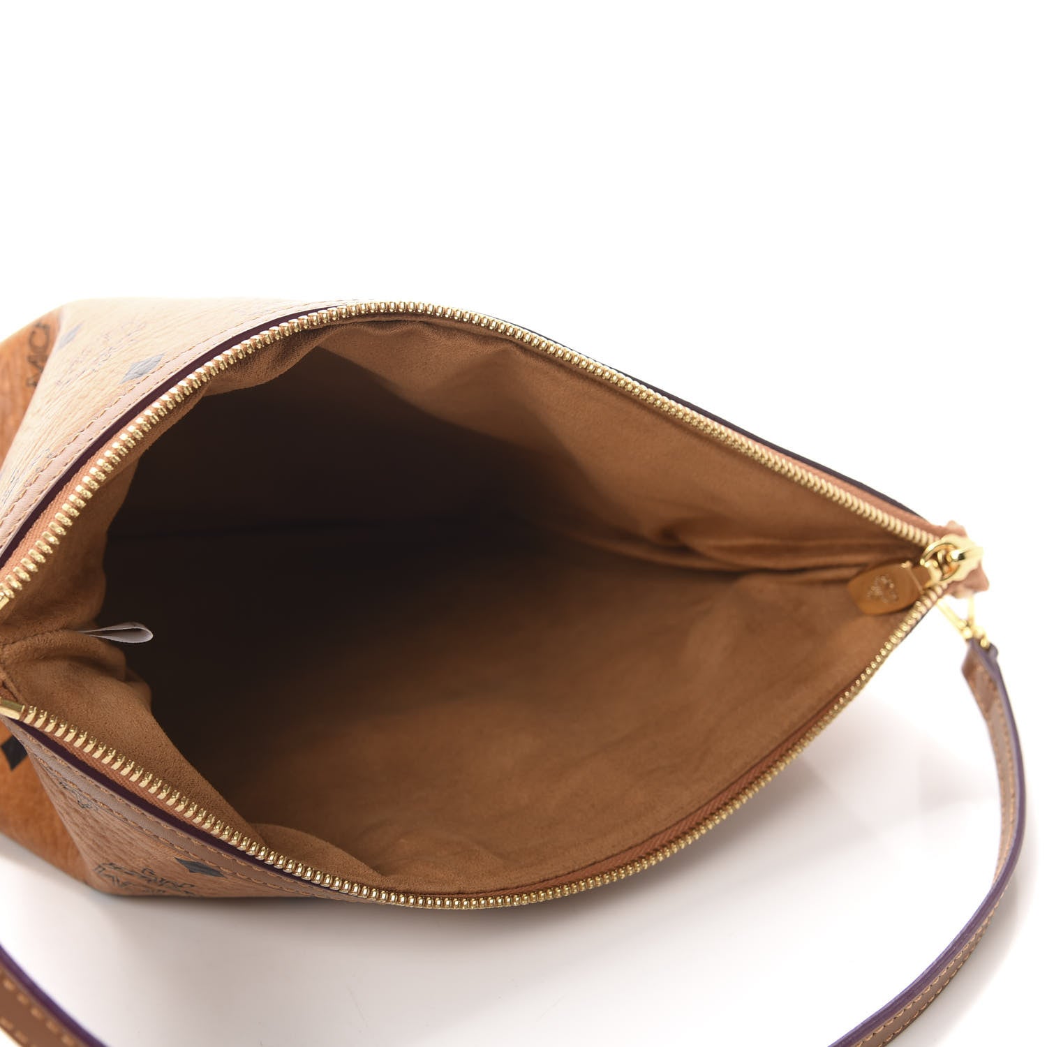 MCM Visetos Medium Stark Wristlet Pouch Cognac 5 of 10