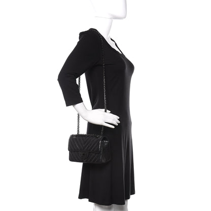 Chanel Aged Calfskin Chevron Quilted 2.55 Reissue Mini Flap So Black 2 of 10