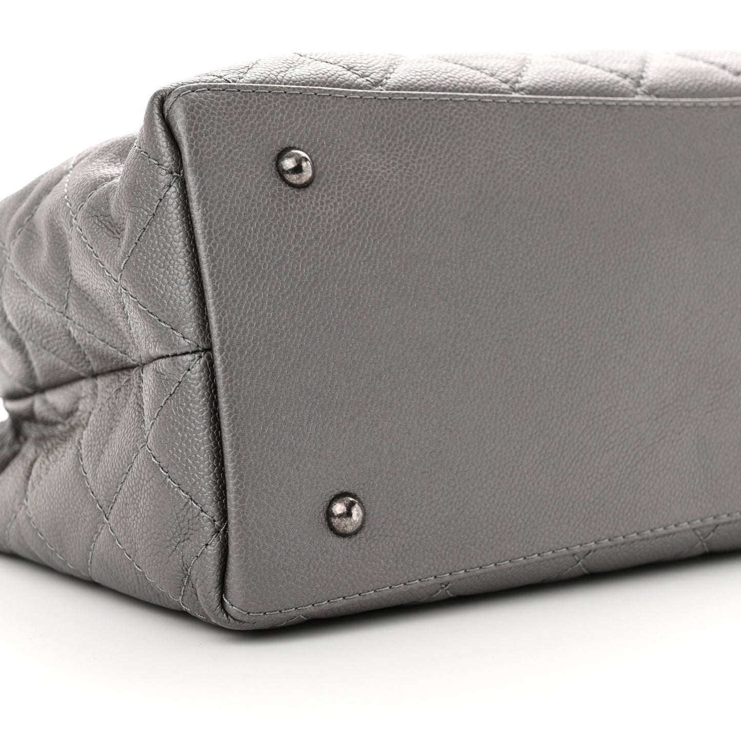 Metallic Caviar Large Be Caviar Tote Grey