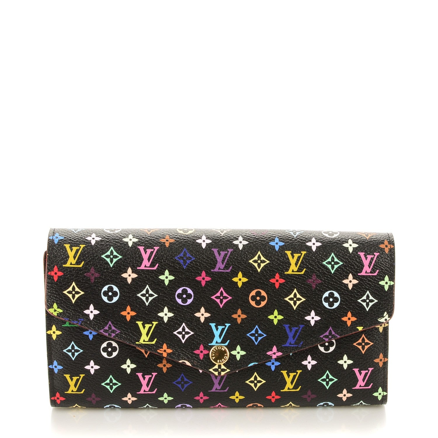 Louis Vuitton Monogram Multicolor Sarah Wallet NM Black Grenade 1 of 7