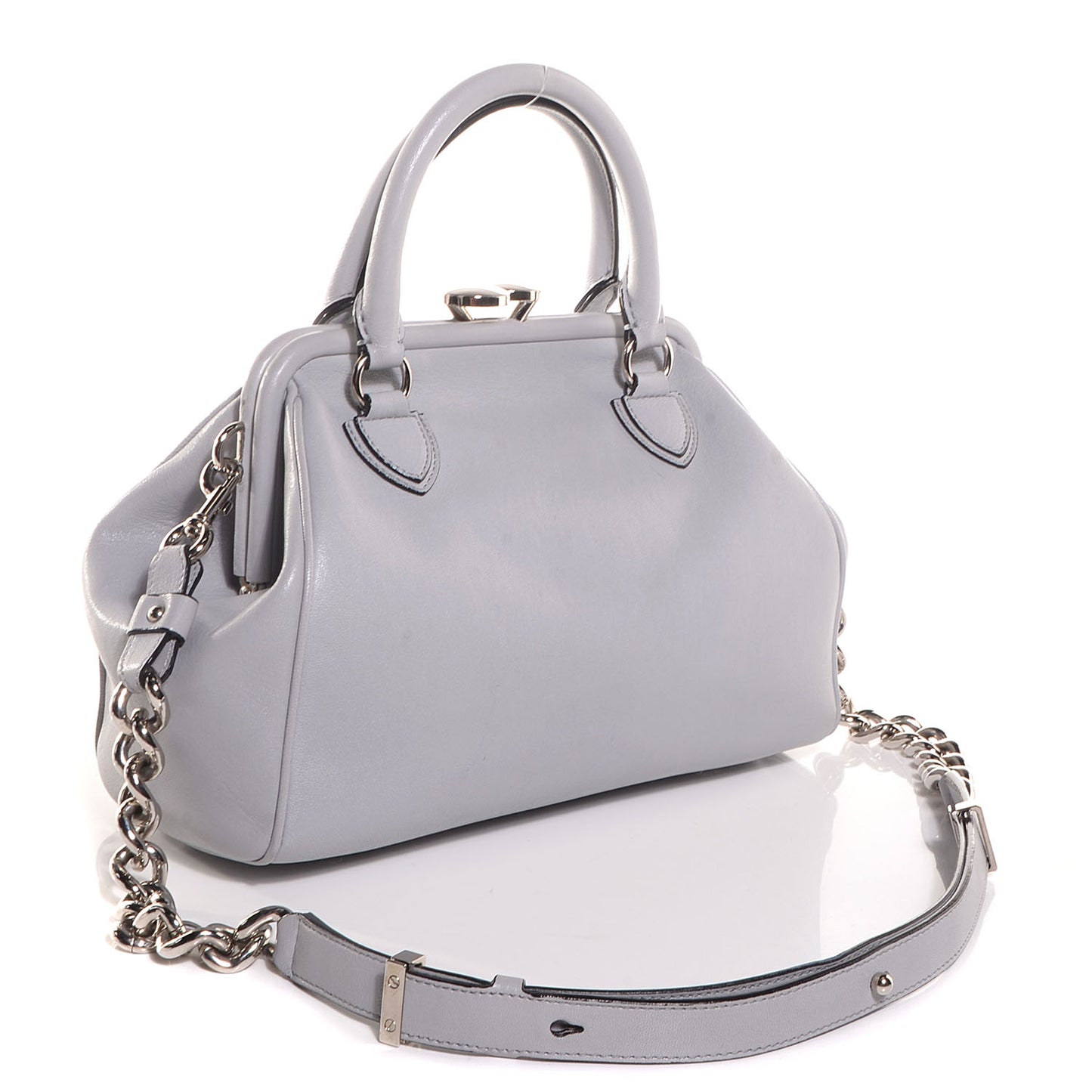 Lambskin Manhattan Mini Stam Grey