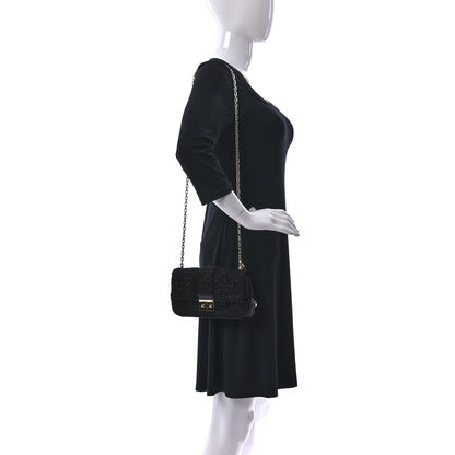 Christian Dior Tweed Miss Dior Pouch Black 2 of 9