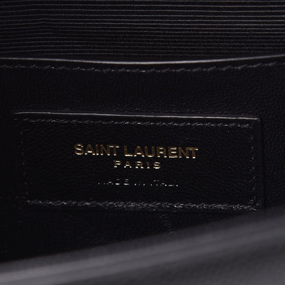 Saint Laurent Grain De Poudre Medium Classic Monogram Kate Satchel Black 7 of 11