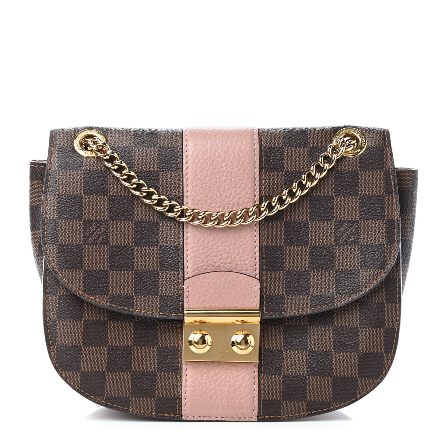 Damier Ebene Cuir Taurillon Wight Magnolia