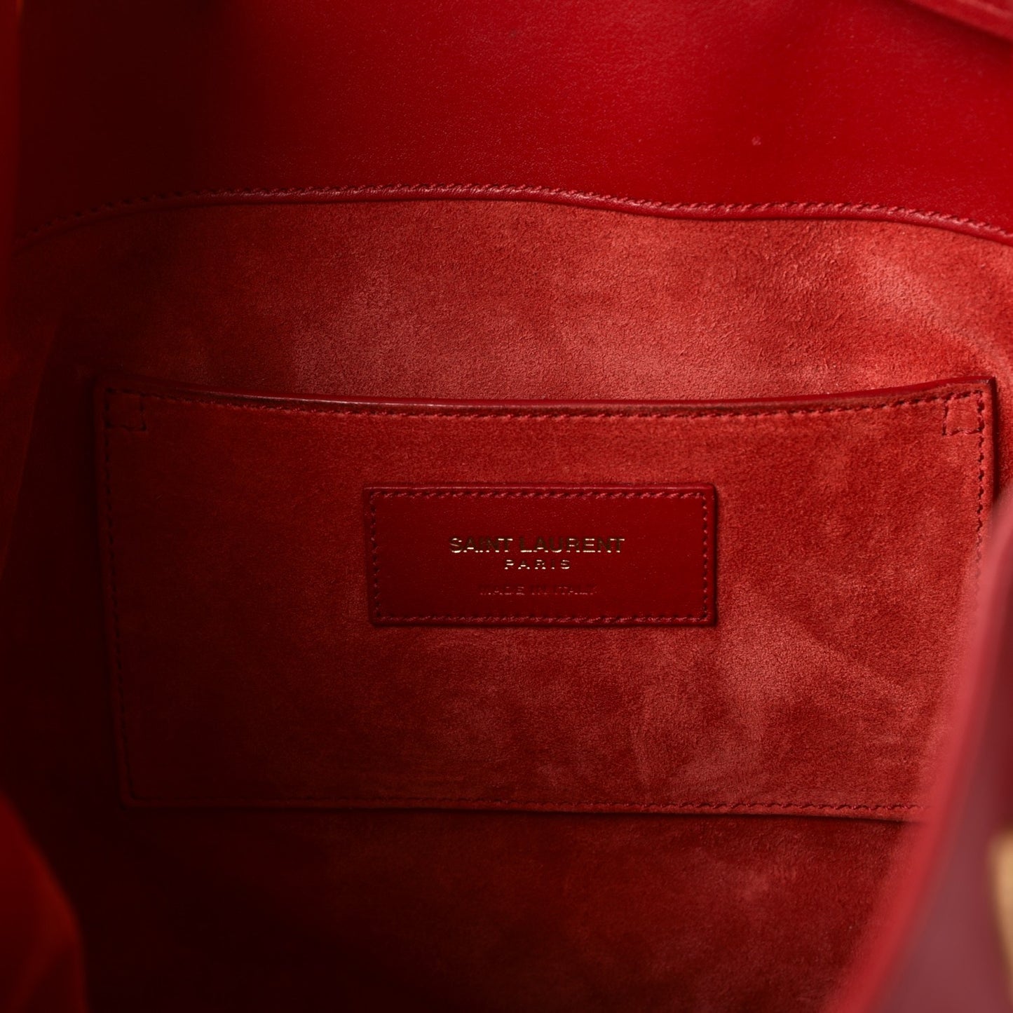 Calfskin Medium Emmanuelle Bucket Bag Lipstick Red
