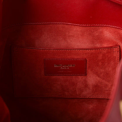 Saint Laurent Calfskin Medium Emmanuelle Bucket Bag Lipstick Red 6 of 16