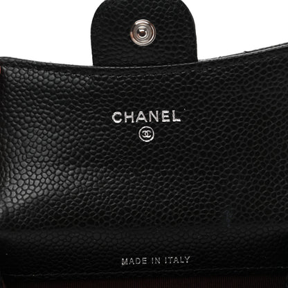 Chanel Caviar Quilted Flap Card Holder Wallet Black 6 of 9