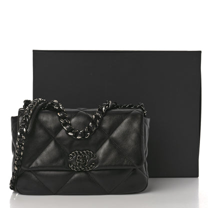 Chanel Lambskin Quilted Medium Chanel 19 Flap So Black 10 of 10