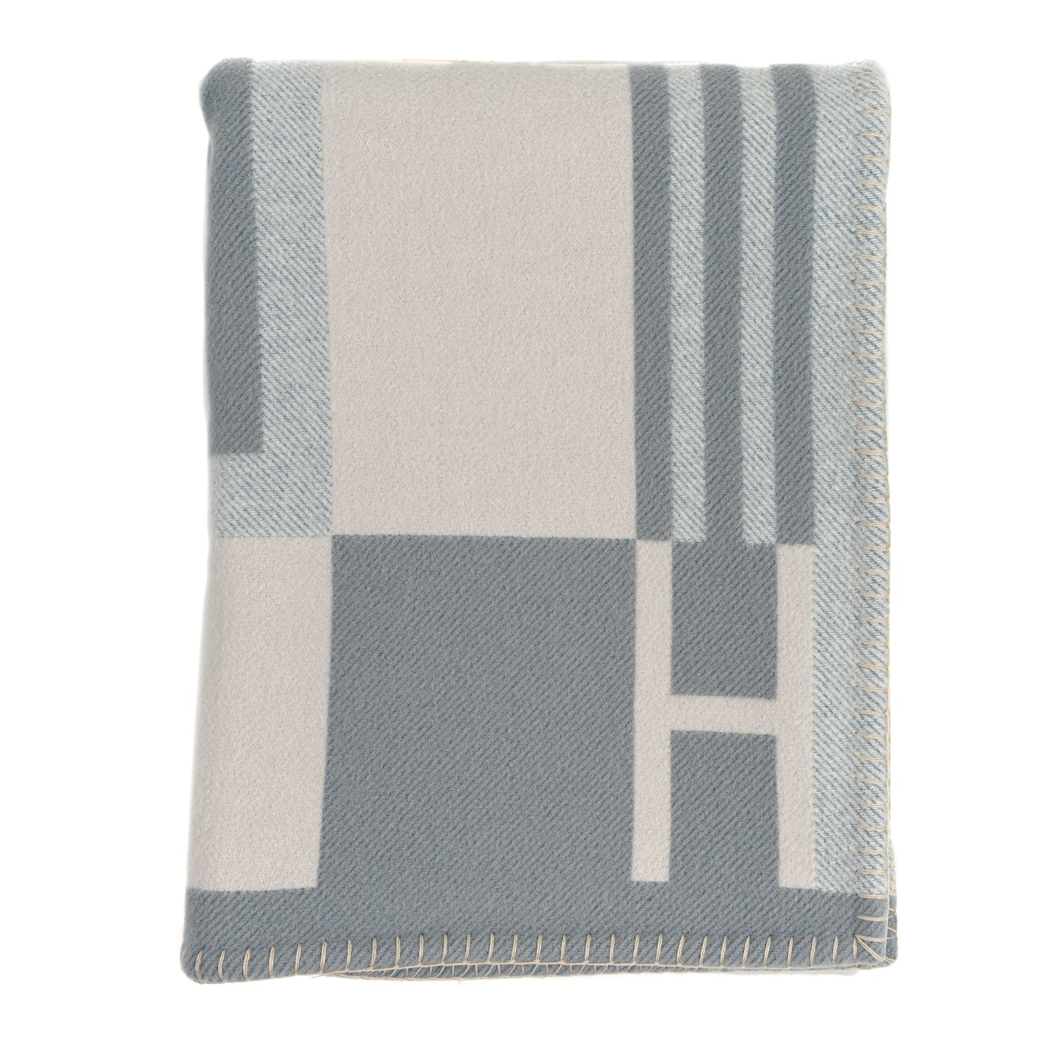 Hermes Wool Cashmere Ithaque Blanket Gris Perle 1 of 4