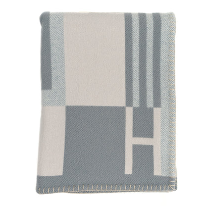 Hermes Wool Cashmere Ithaque Blanket Gris Perle 1 of 4