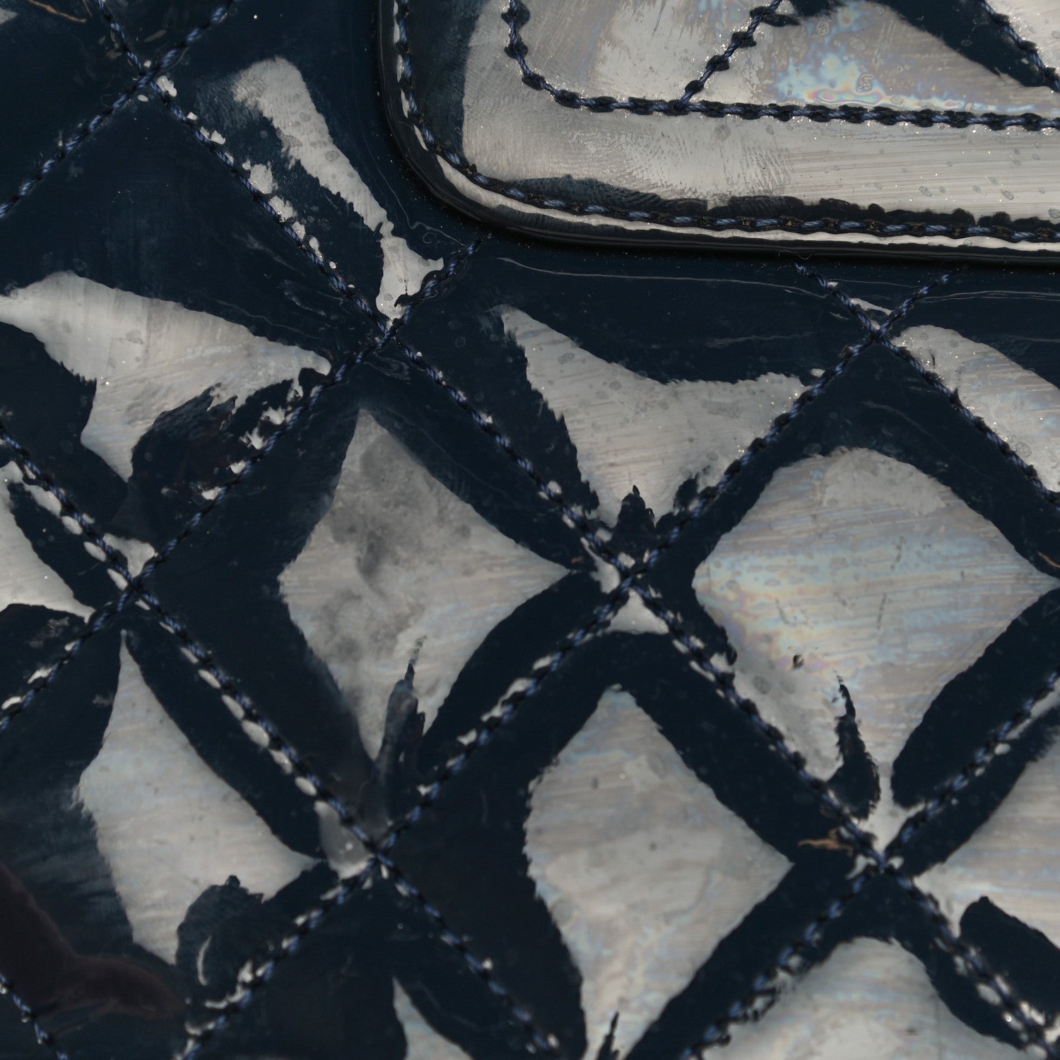 Chanel Patent Quilted Large Coco Shine Accordion Flap Dark Navy Blue 18 of 18