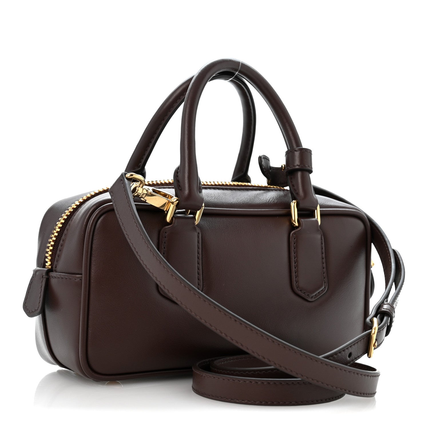 Miu Miu Calfskin Mini Arcadie Top Handle Bag Briarwood 3 of 11
