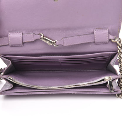 Marc Jacobs Lambskin Quilted Chain Wallet Light Purple 5 of 12