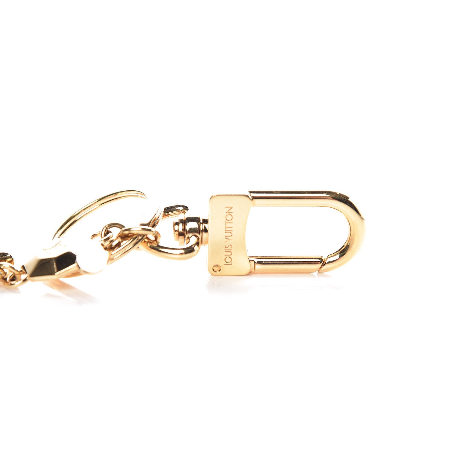 Louis Vuitton LV Facettes Bag Charm Key Holder Gold 3 of 6