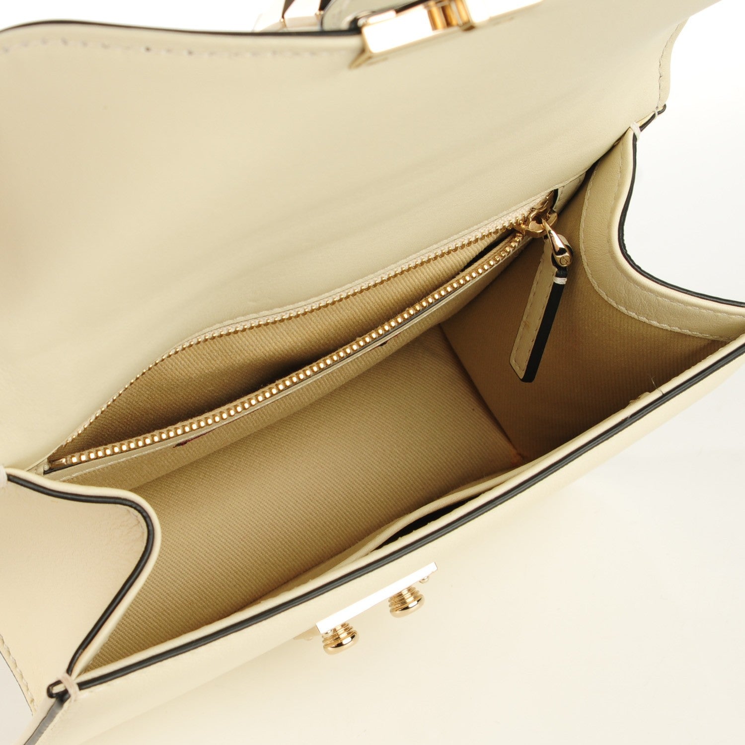 Valentino Garavani Vitello Small Glam Lock Rockstud Flap Ivory 7 of 7