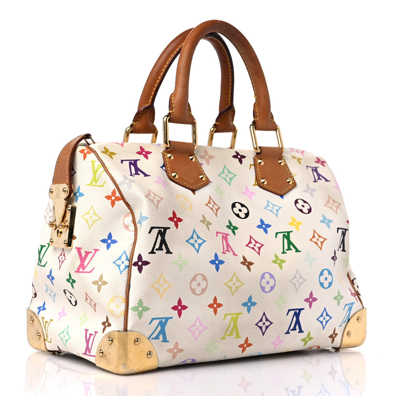Louis Vuitton Monogram Multicolor Speedy 30 White 3 of 18