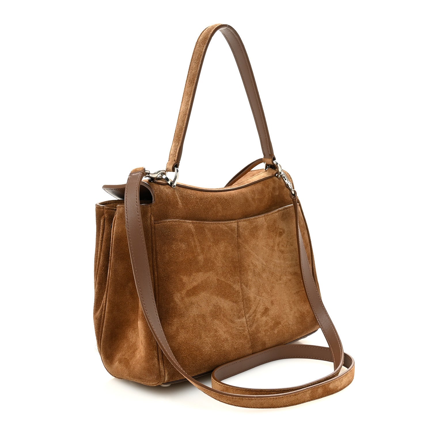 Balenciaga Waxed Suede Small Rodeo Top Handle Handbag Camel 3 of 9