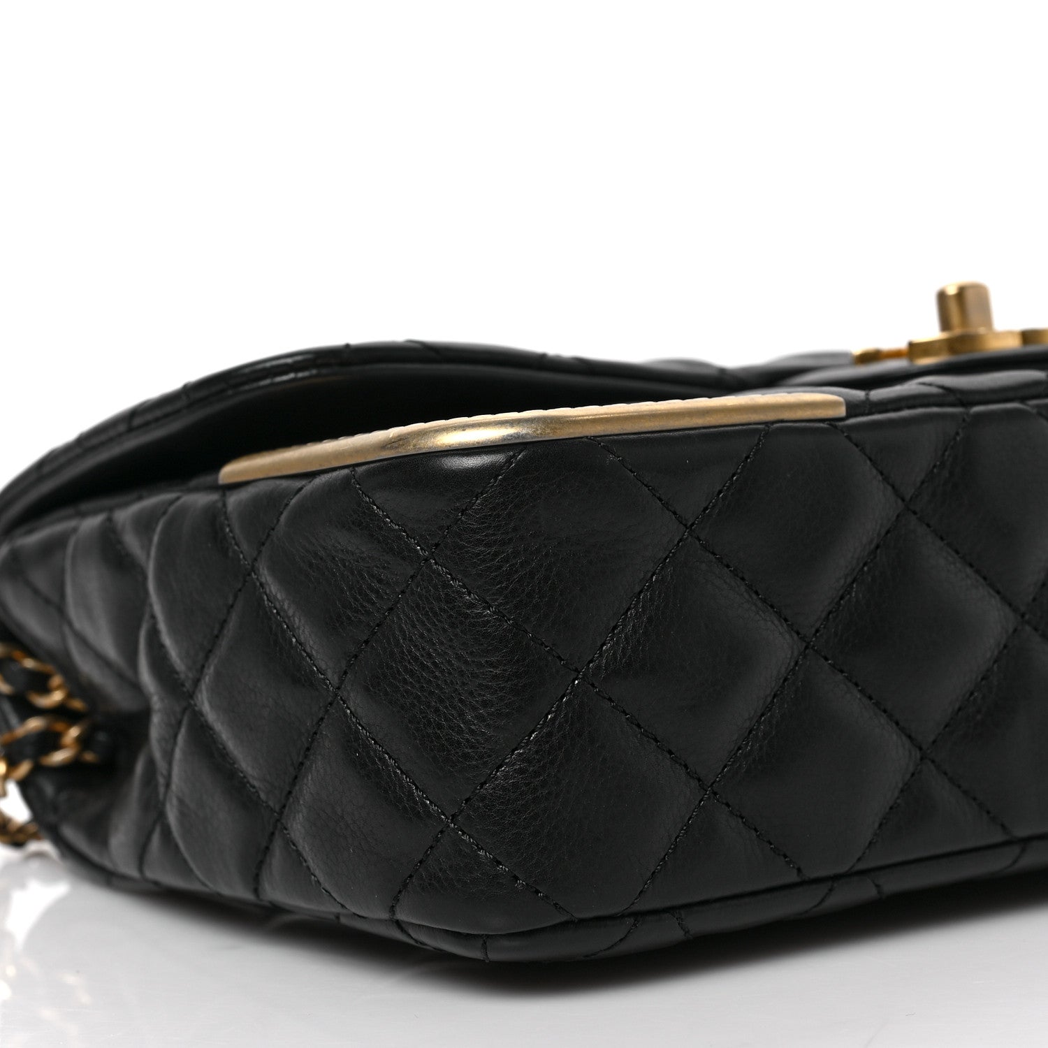 Chanel Calfskin Quilted Rock The Corner Flap Black 7 of 8