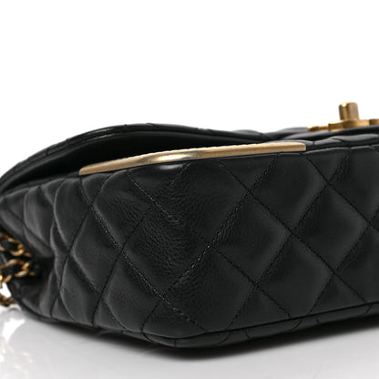 Chanel Calfskin Quilted Rock The Corner Flap Black 7 of 8