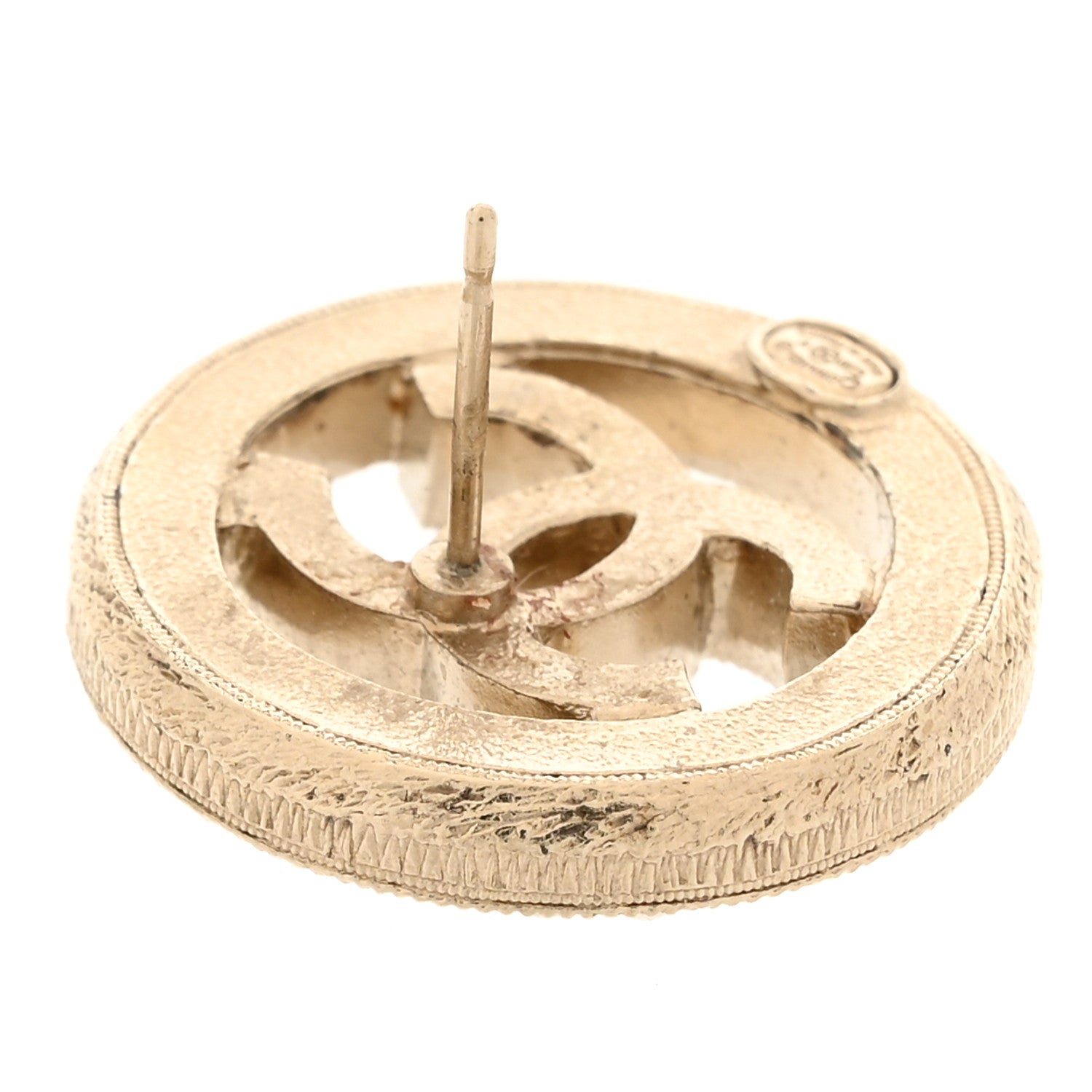Chanel Pearl CC Round Earrings Gold 5 of 6