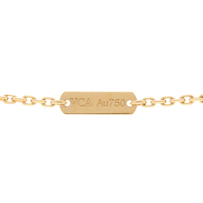 Van Cleef & Arpels 18K Yellow Gold Guilloche Vintage Alhambra Pendant Necklace 5 of 6