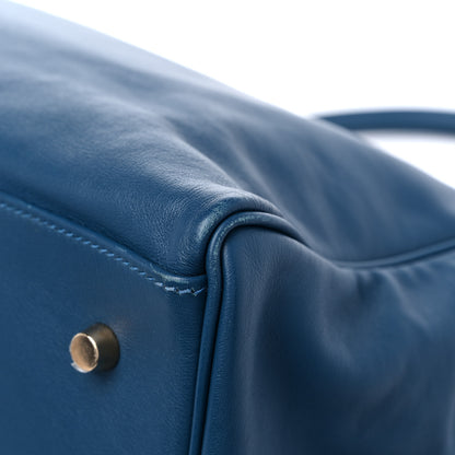 Hermes Veau Sikkim Kelly Relax 50 Bleu Thalassa 9 of 17