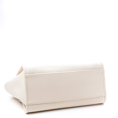 Chanel Canvas Pearl Medium Deauville Tote Ecru Beige 3 of 9