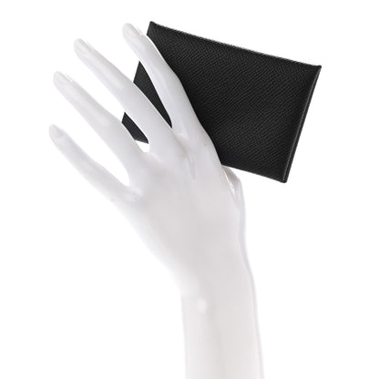 Hermes Epsom Calvi Card Case Black 2 of 7
