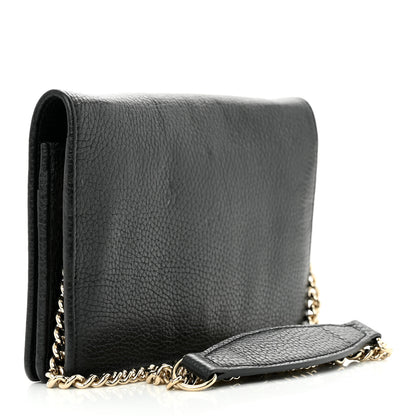 Gucci Pebbled Calfskin Soho Wallet On Chain Black 3 of 11