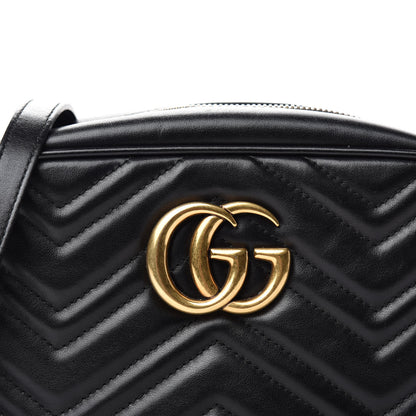Gucci Calfskin Matelasse Small GG Marmont Chain Shoulder Bag Black 10 of 10